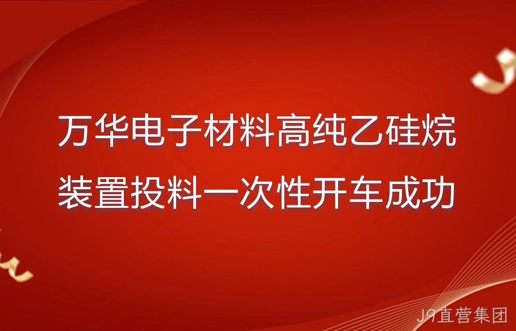 J9直营集团电子材料高纯乙硅烷装置投料一次性开车成功